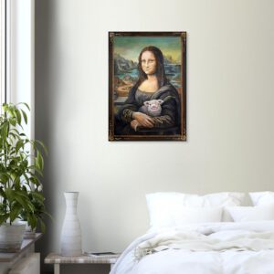 SchlunzArts - "Mona mit Lisa" - Premium Poster auf mattem Papier